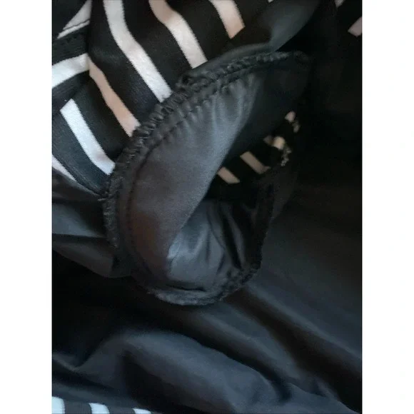 Mossimo Blazer M Womens Black White Striped Business Career Office Jacket Preppy - Picture 6 of 12